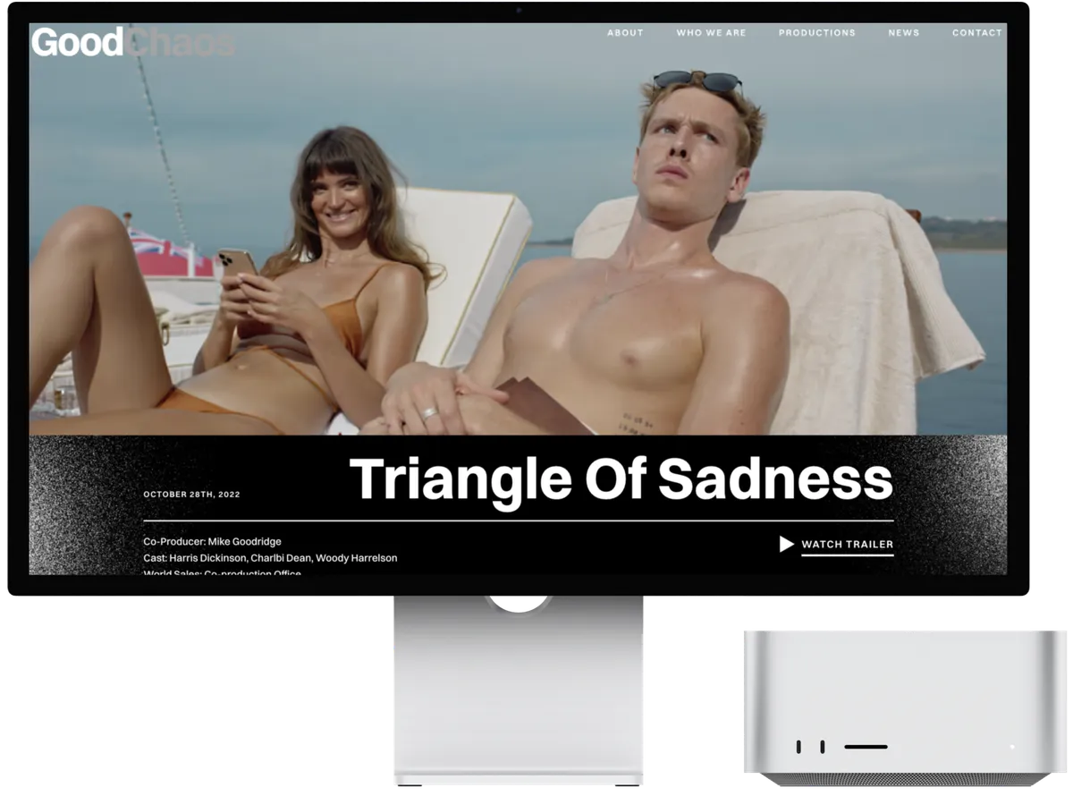 Good Chaos website on a desktop
