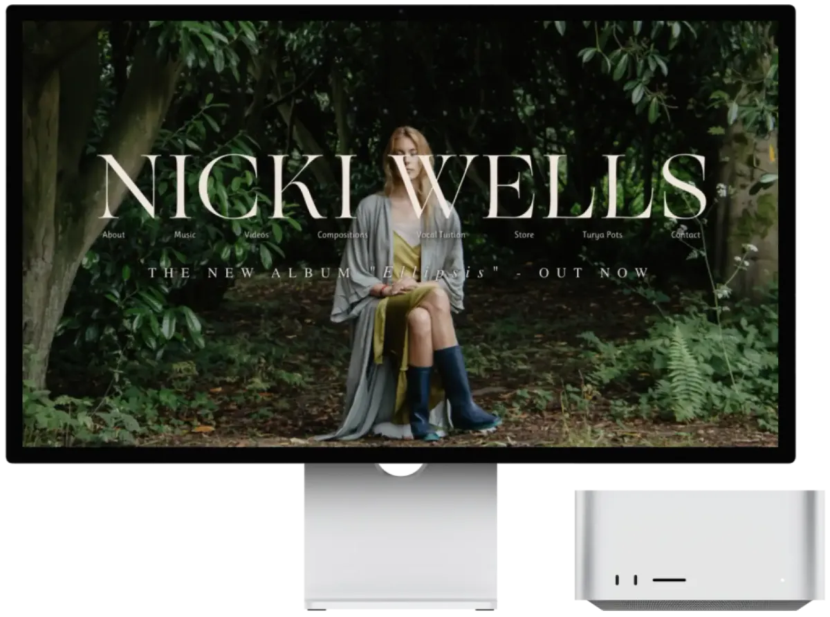 Look Up! artist websites on a desktop